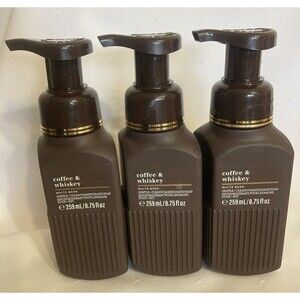 Bath & Body Works COFFEE & WHISKEY Gentle Foaming Hand Soap 8.75 fl oz x 3